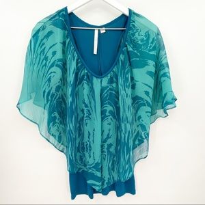 LC Lauren Conrad Layered Petal Design Top